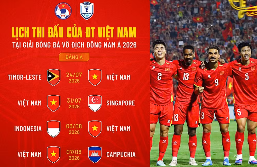 Tuyển Việt Nam sẵn sàng bước vào ASEAN Cup 2026