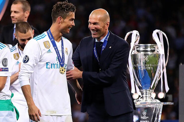 HLV Zidane từng chinh phục 3 danh hiệu Champions League cùng Real Madrid