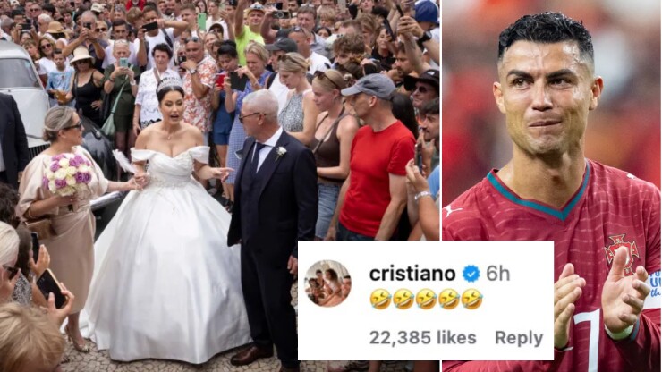 Ronaldo không nhịn được cười khi các fan đổ xô đến một đám cưới vì tưởng nhầm là ngày vui của anh