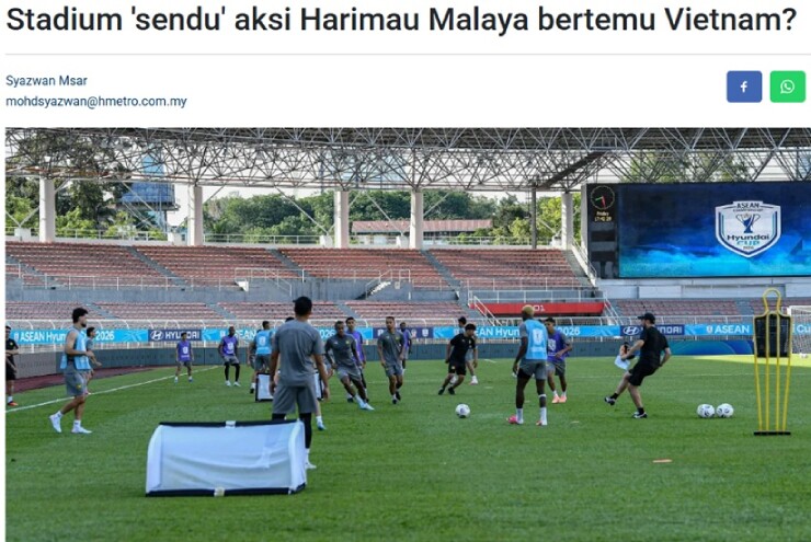 Malaysia tổ chức trận bán kết AFF Cup 2026 trên sân Kuala Lumpur, bé bằng 1/4 sân Bukit Jalil