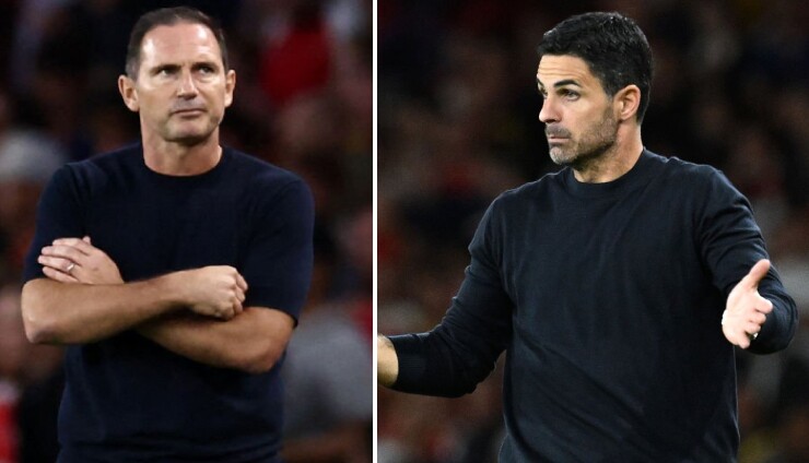 HLV Lampard và Arteta có những tâm trạng đối lập