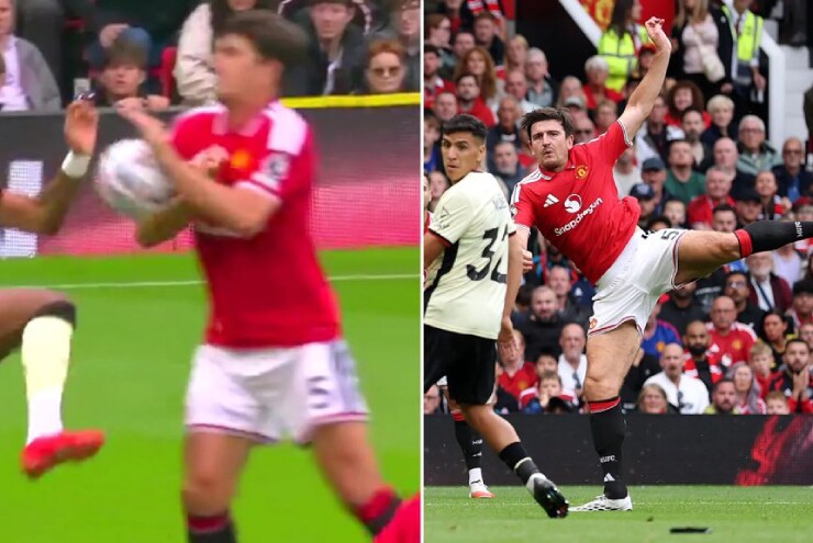 Bóng rõ ràng chạm tay Maguire trước khi đi vào lưới