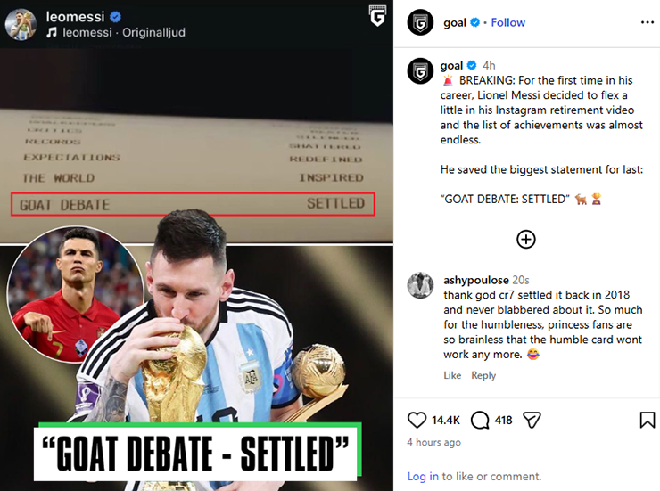 Messi có động thái đáng chú ý trên trang cá nhân mới đây