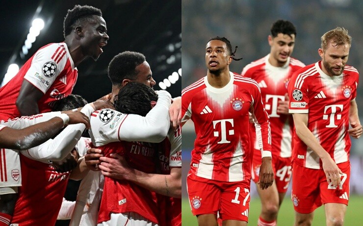 Arsenal và Bayern đều gây ra nhiều khó khăn cho PSG mùa trước