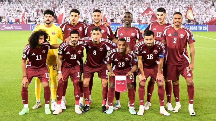 ĐT Qatar chuẩn bị dự World Cup 2026 với rất nhiều cầu thủ nhập tịch không có gốc Qatar. (Ảnh: AFC). 