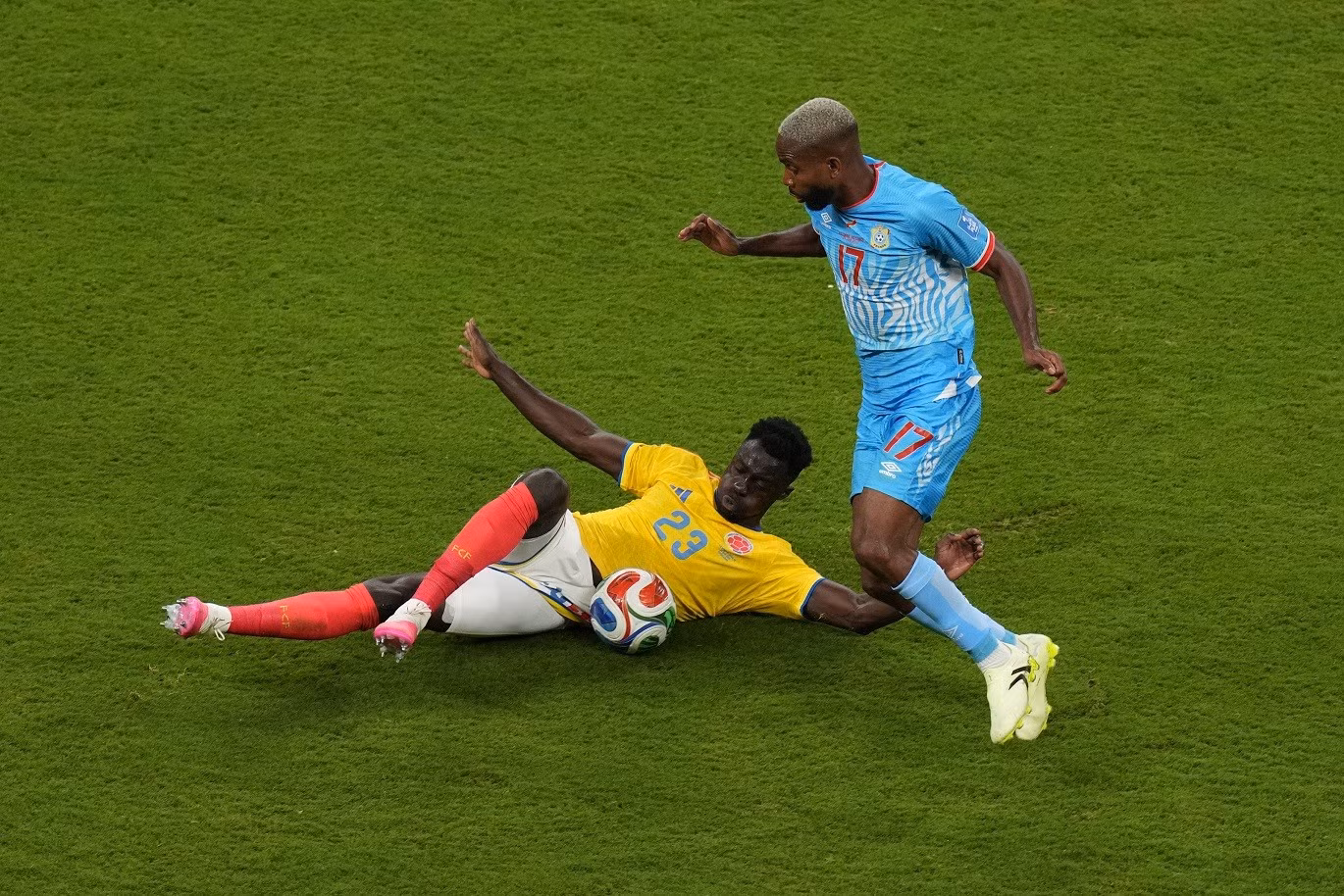 Đội tuyển CHDC Congo trong trận gặp Colombia tại World Cup 2026