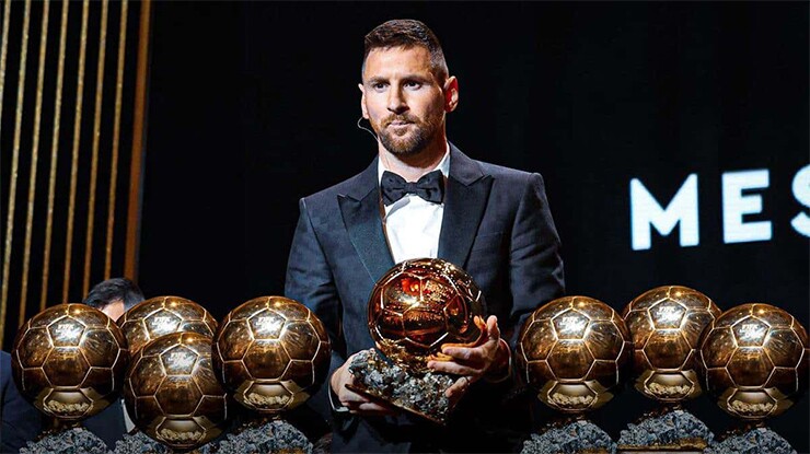 Messi sở hữu 8 Quả bóng vàng, nhiều hơn Ronaldo 3 danh hiệu