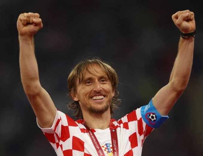 Modric giành HC đồng World Cup 2022 tại Qatar. Ảnh: Reuters