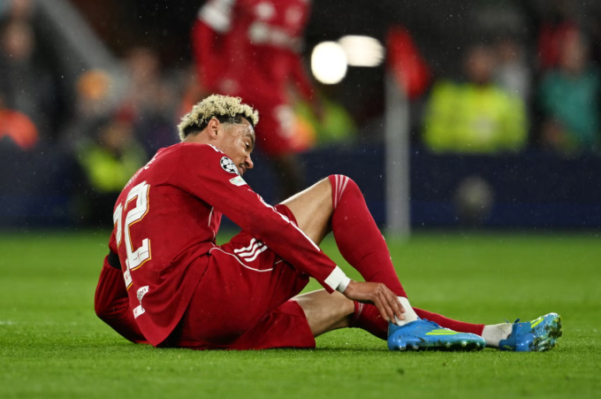 Hugo Ekitike chấn thương nặng trong trận Liverpool gặp PSG ở lượt về tứ kết Champions League tối 14/4. Ảnh: Liverpool FC