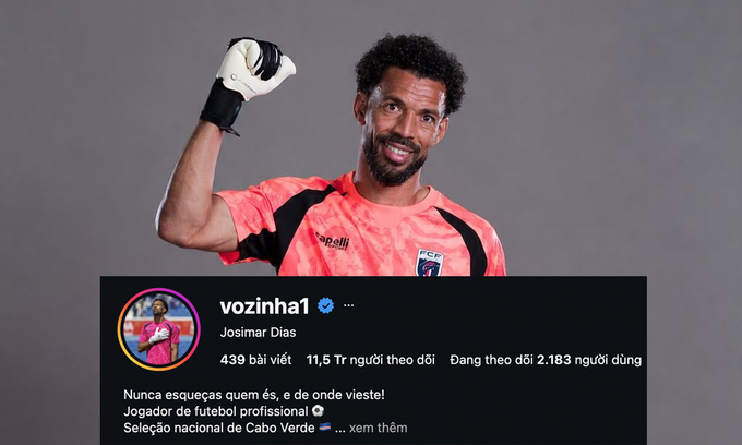 Tài khoản Instagram của Vozinha và lượng theo dõi tính đến ngày 17/5. Ảnh: Instagram/@vozinha1