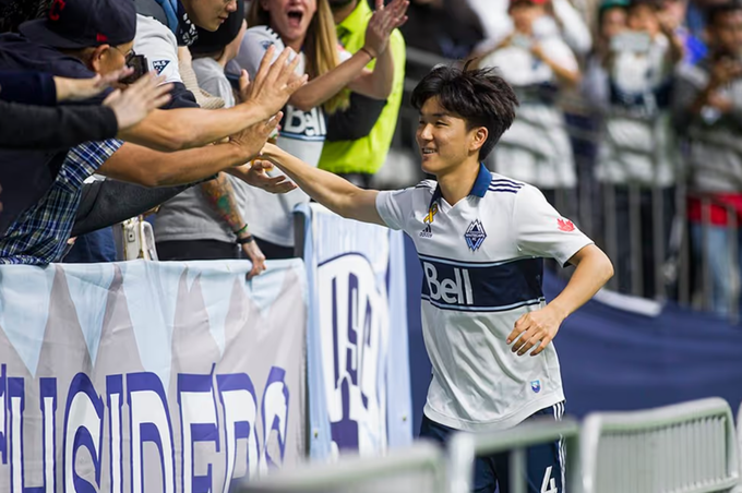 Hwang ghi 4 bàn qua 41 trận cho Vancouver Whitecaps. Ảnh: X/WhitecapsFC