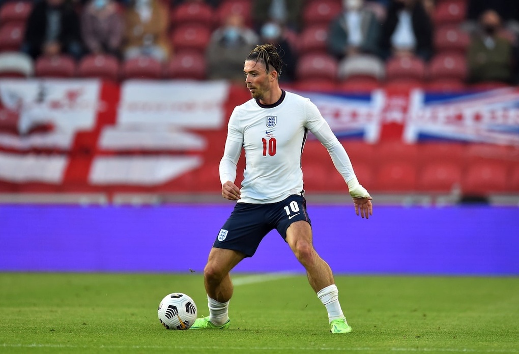 Jack Grealish trong trận giao hữu giữa Anh và Áo trên sân Riverside, Middlesbrough, Anh ngày 2/6/2021. Ảnh: Reuters