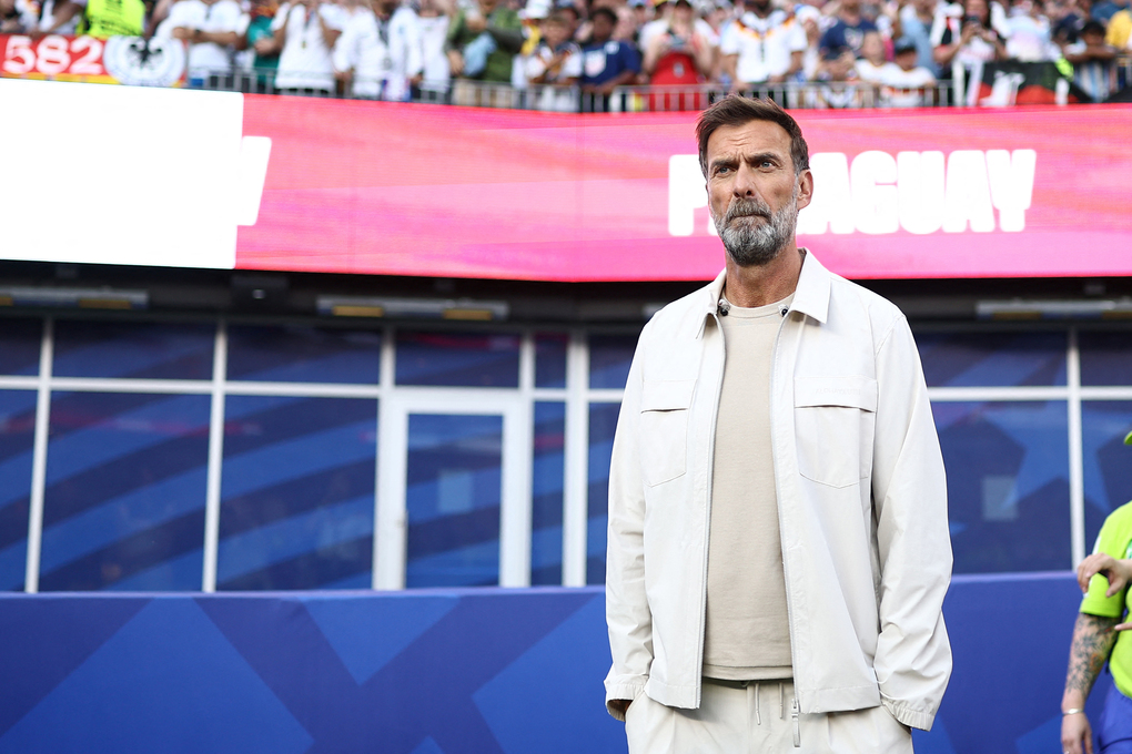 Jurgen Klopp phản ứng trong loạt luân lưu trận Đức thua Paraguay ở vòng 1/16 World Cup 2026 trên sân Boston tại Foxborough, ngày 29/6/2026. Ảnh: AFP