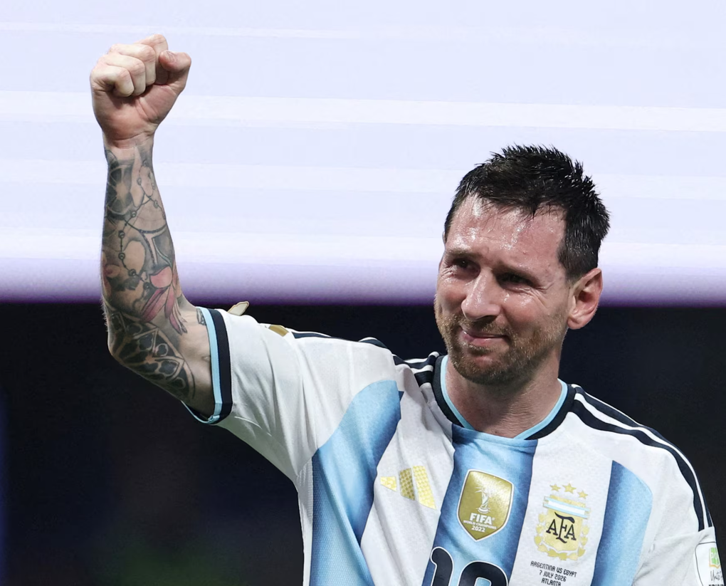Messi sau trận Argentina – Ai Cập ở vòng 1/8 World Cup 2026 trên sân Mercedes-Benz, Atlanta, Mỹ ngày 7/7/2026. Ảnh: Reuters