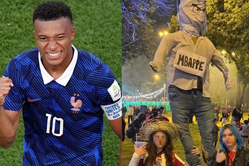 Người dân Paraguay đốt hình nộm tên Mbappe trong lễ hội San Juan ở Asuncion, Paraguay ngày 8/7/2026. Ảnh: Reuters, Especial