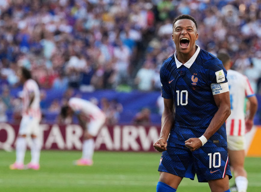 Kylian Mbappe ăn mừng sau trận Paraguay – Pháp ở vòng 1/8 World Cup 2026 trên sân Philadelphia, Pennsylvania, Mỹ ngày 4/7/2026. Ảnh: Reuters