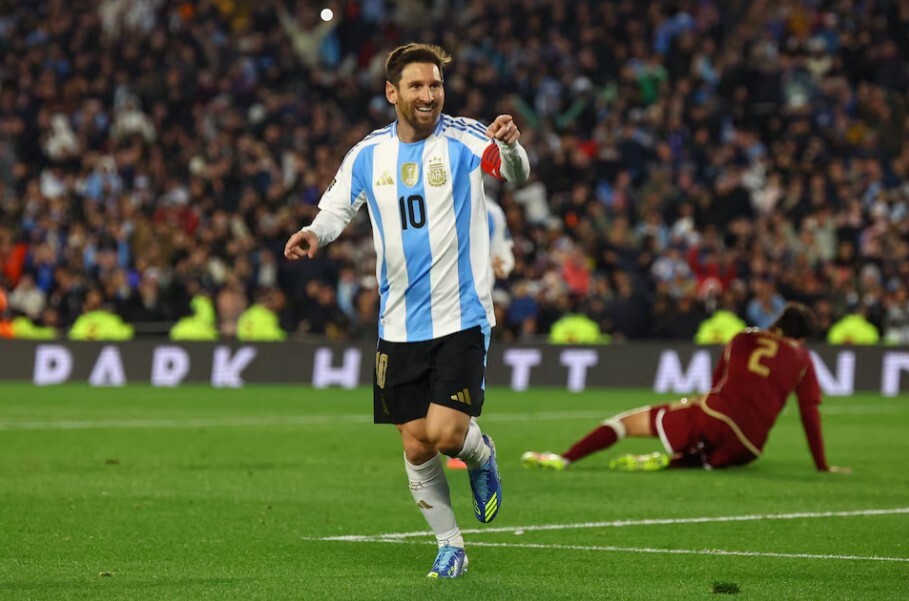 Lionel Messi trong một trận đấu năm 2025 tại Argentina. Ảnh: Reuters