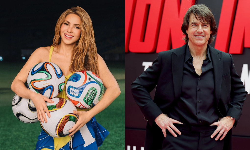 Shakira (phải) và Tom Cruise là hai trong số các ngôi sao trình diễn tại chung kết World Cup 2026 ngày 19/7. Ảnh: Instagram Shakira/Film Magic
