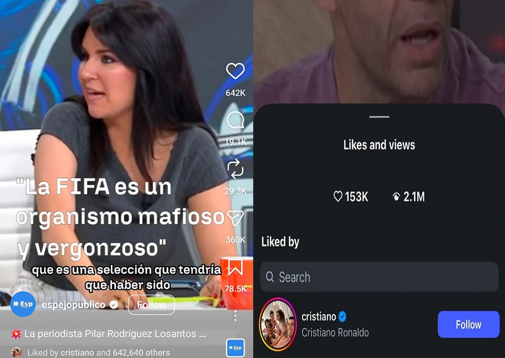 Cristiano Ronaldo bấm thích bài đăng đặt nghi vấn FIFA dàn xếp để Lionel Messi cùng Argentina vào chung kết World Cup 2026.