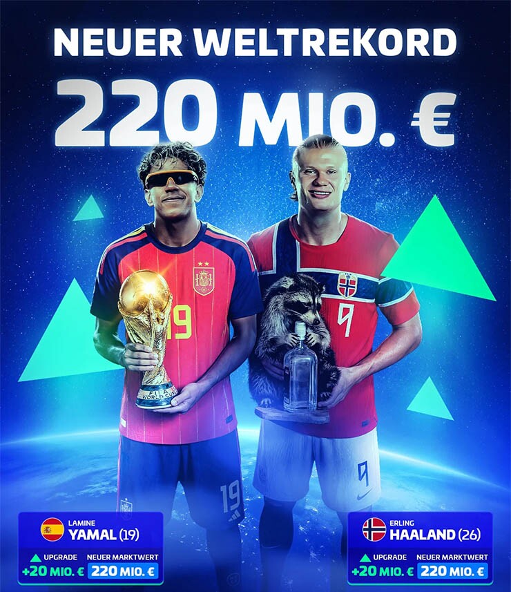 Yamal và Haaland được Transfermarkt tăng giá trị